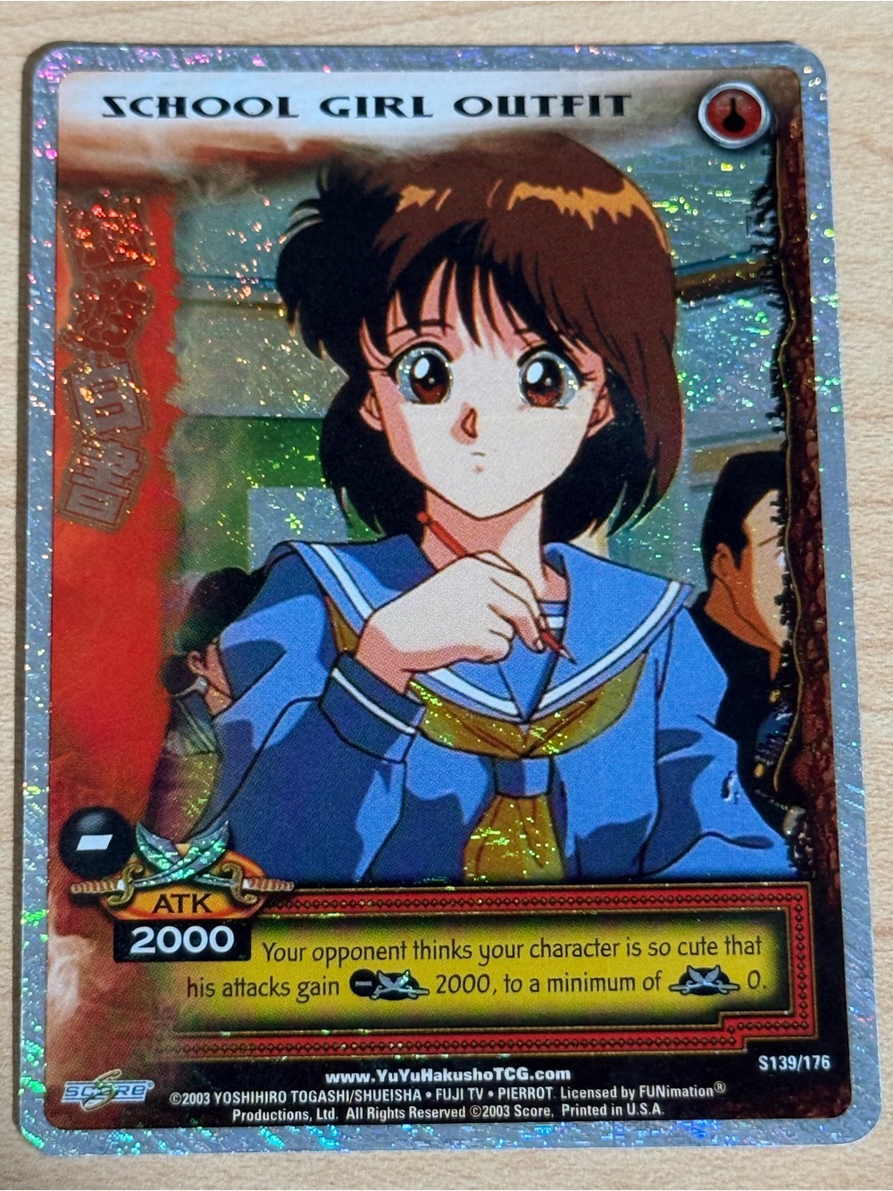 Yu Yu Hakusho TCG School Girl Outfit S139 Ghost Files Unlimited Spirit RareLP-MP